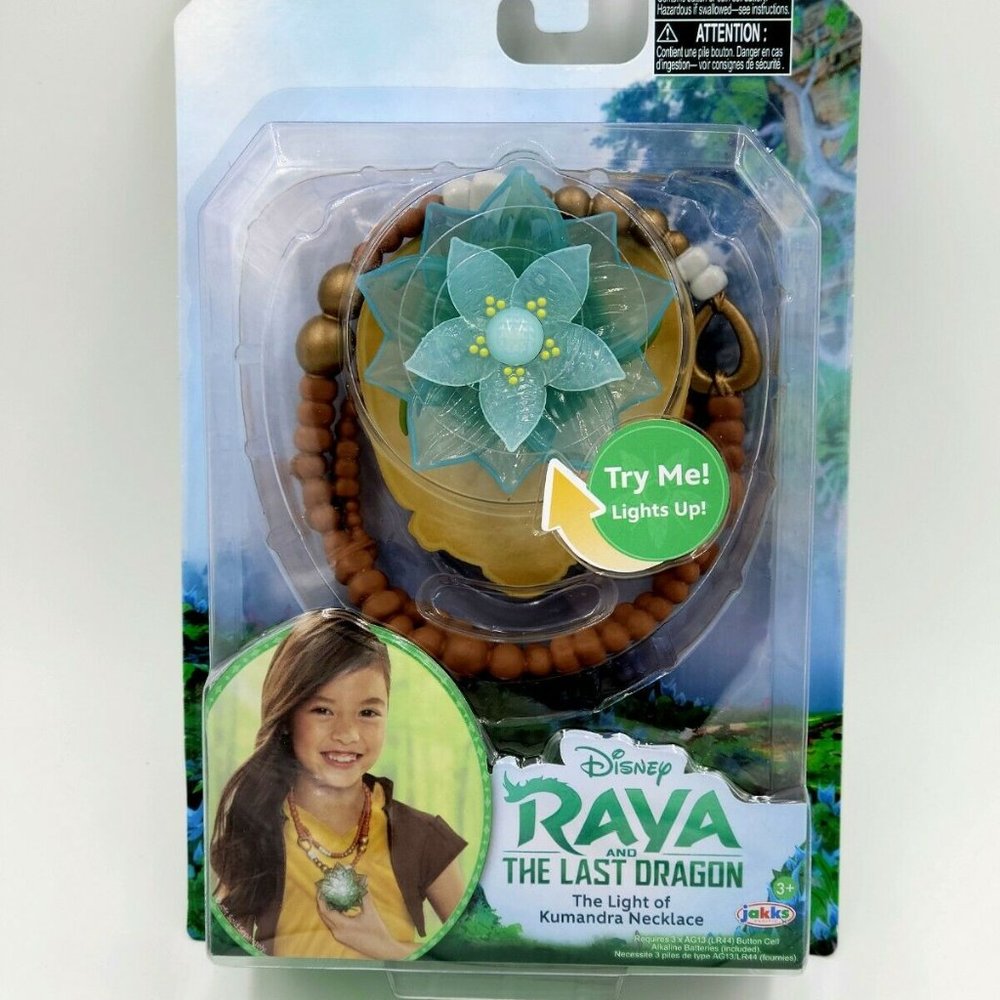 Disney Raya Dragon Flower Light Up Necklace Kids Toys 2021